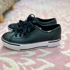 Keds Women's Black and White Platform Sneakers. New without tags.